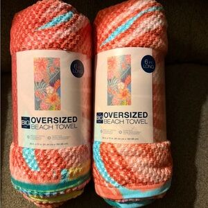 Oversized beach towel set